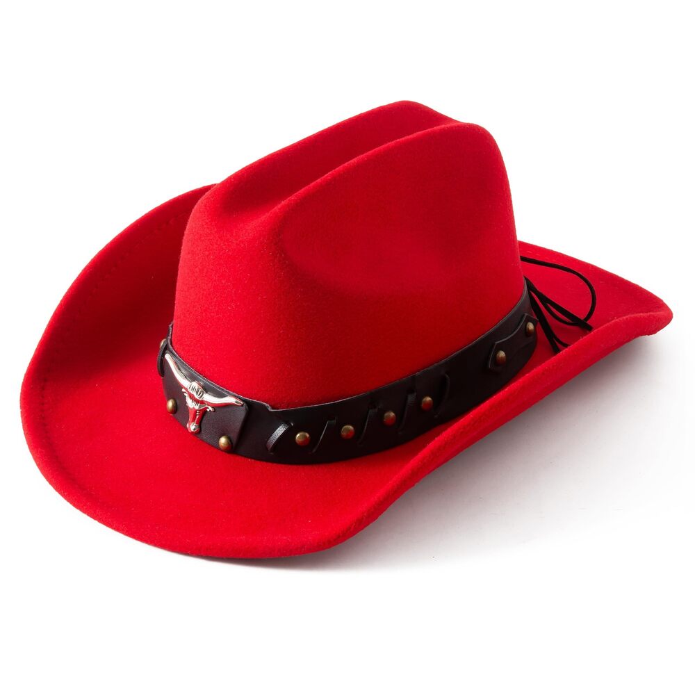 8825 Cowboy Hat and with Shapeable Wide Brim Felt Western Hats for Cowboys